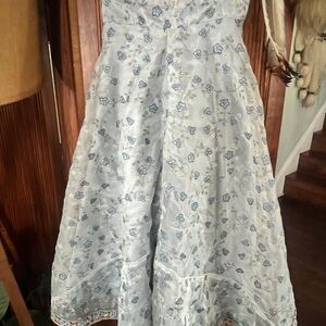 2/$20 Girl’s Vintage Floral Blue Handmade Skirt